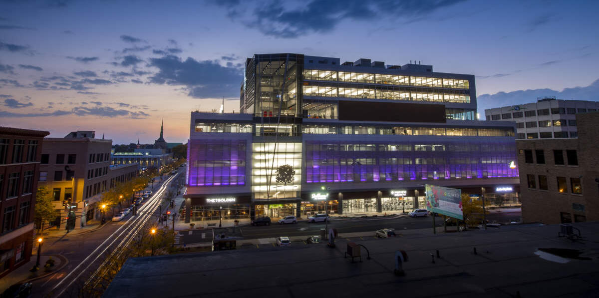 Ash Brokerage Exterior Night Elevated