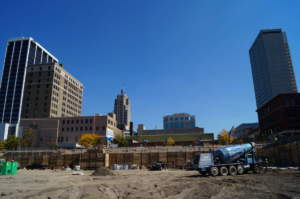 Ash Skyline Parking Exterior Ground Prep Crete Truck