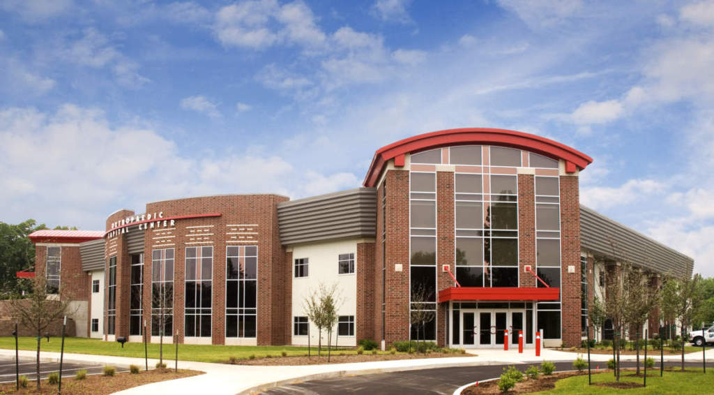 Grace College Ortho Center Exterior Building Landscaping Grace College Building Contractor