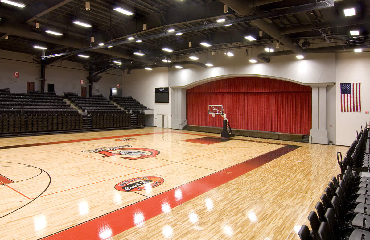 Grace College Ortho Center Interior Basketball Floor Gymnasium Weigand Construction
