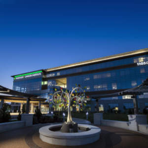 Parkview Cancer Institute exterior sculpture garden plaza