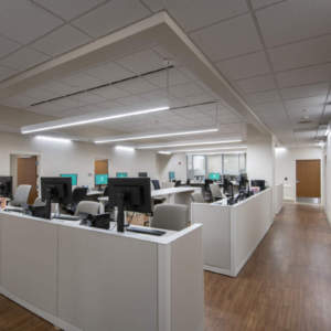 Parkview Cancer Institute reception computer bank