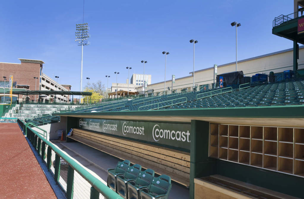 Parkview Field Stadium Interior Dugout Rail Seats