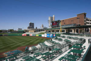 Parkview Field Stadium Interior Patio Seating Tables