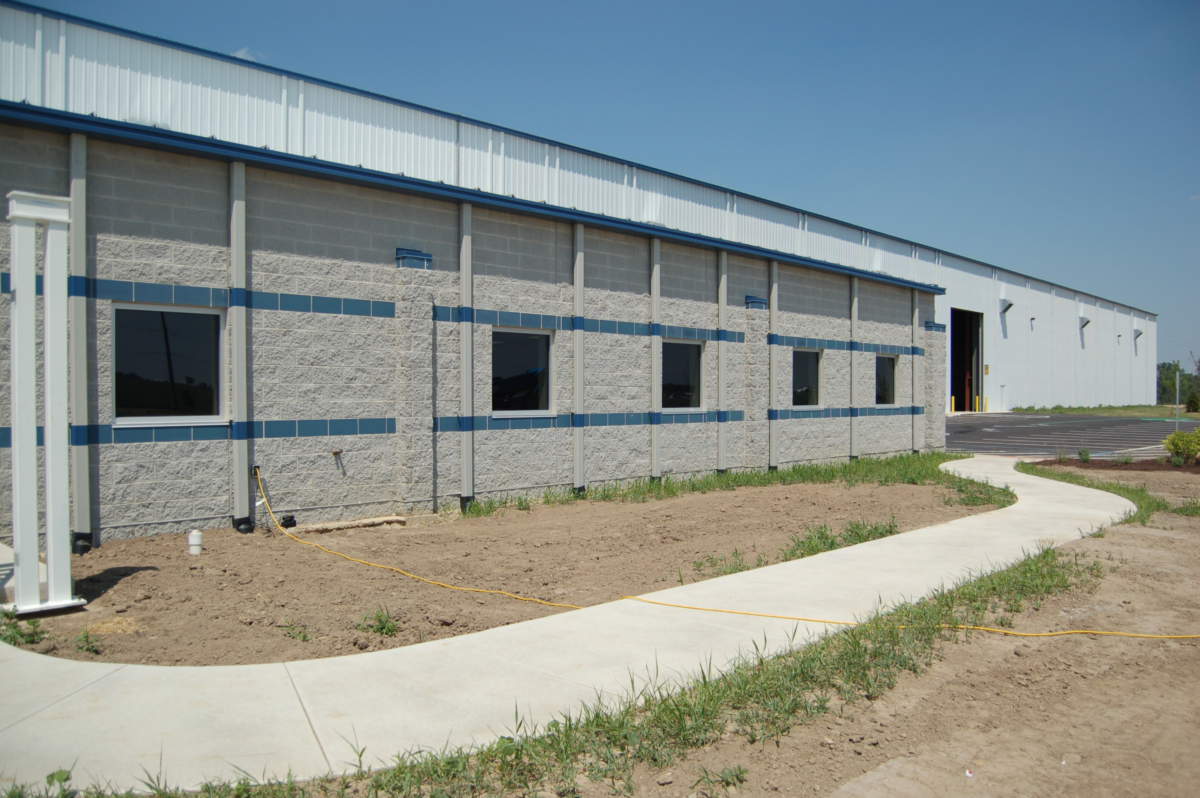 Triad Metals Exterior Office Entrance Stone Blocks