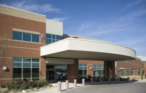 White County Memorial Hospital exterior main entrance drive