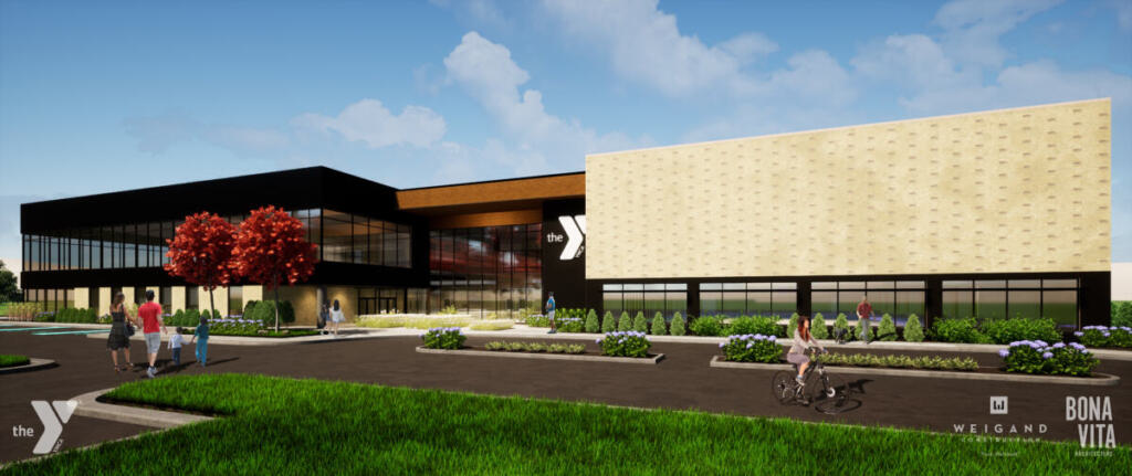 Rendering of the YMCA when it's finished.