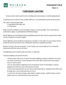 14) Apr. 1 Apr. 5 Temp Lighting