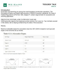 26) Jun. 24 28 Benching And Sloping