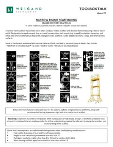 27) Jul. 1 5 Narrow Framed Scaffolding 1
