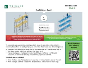 29) Jul. 15 19 Scaffolding Fall Protection Requirements