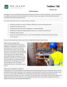 40) Sept. 30 Oct. 4 Lead Awareness