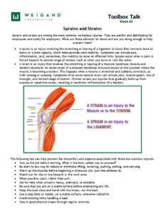 45) Nov. 4 Nov. 8 Sprains And Strains