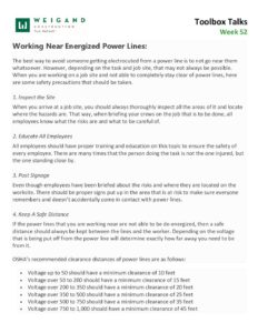 52) Dec. 23 Dec. 27 Power Lines