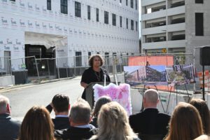 Heather Presley-Cowen speaks on affordable housing.