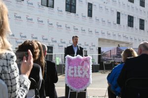 U.S. Senator Todd Young addresses ceremony guests.