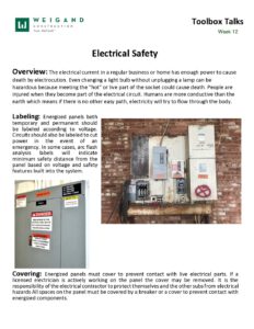 12) Mar. 24 28 Electrical Safety