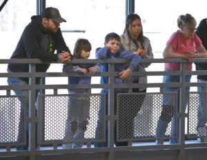 Family watching ceremony