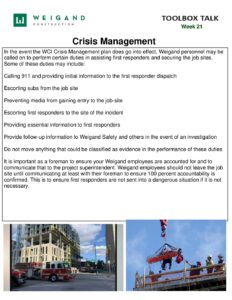 21) May 26 30 Crisis Managment Review