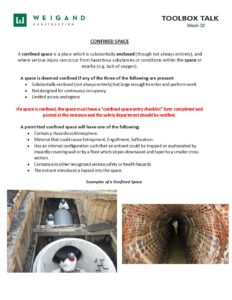 32) Aug. 11 15 Confined Space