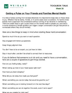 38) Sept. 22 Sept. 26 Mental Health