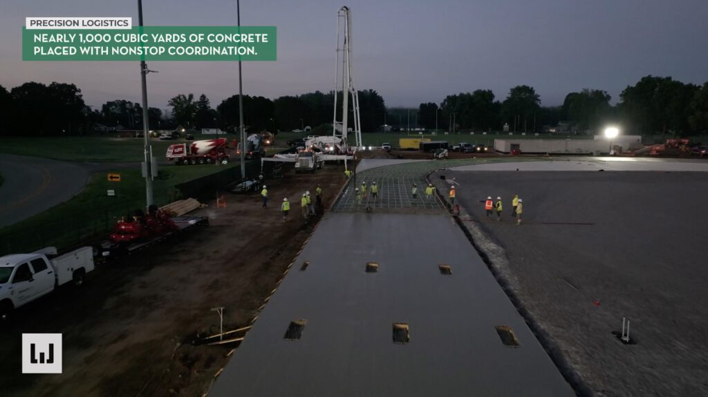 CC Jake Field | Weigand Construction Concrete Pour