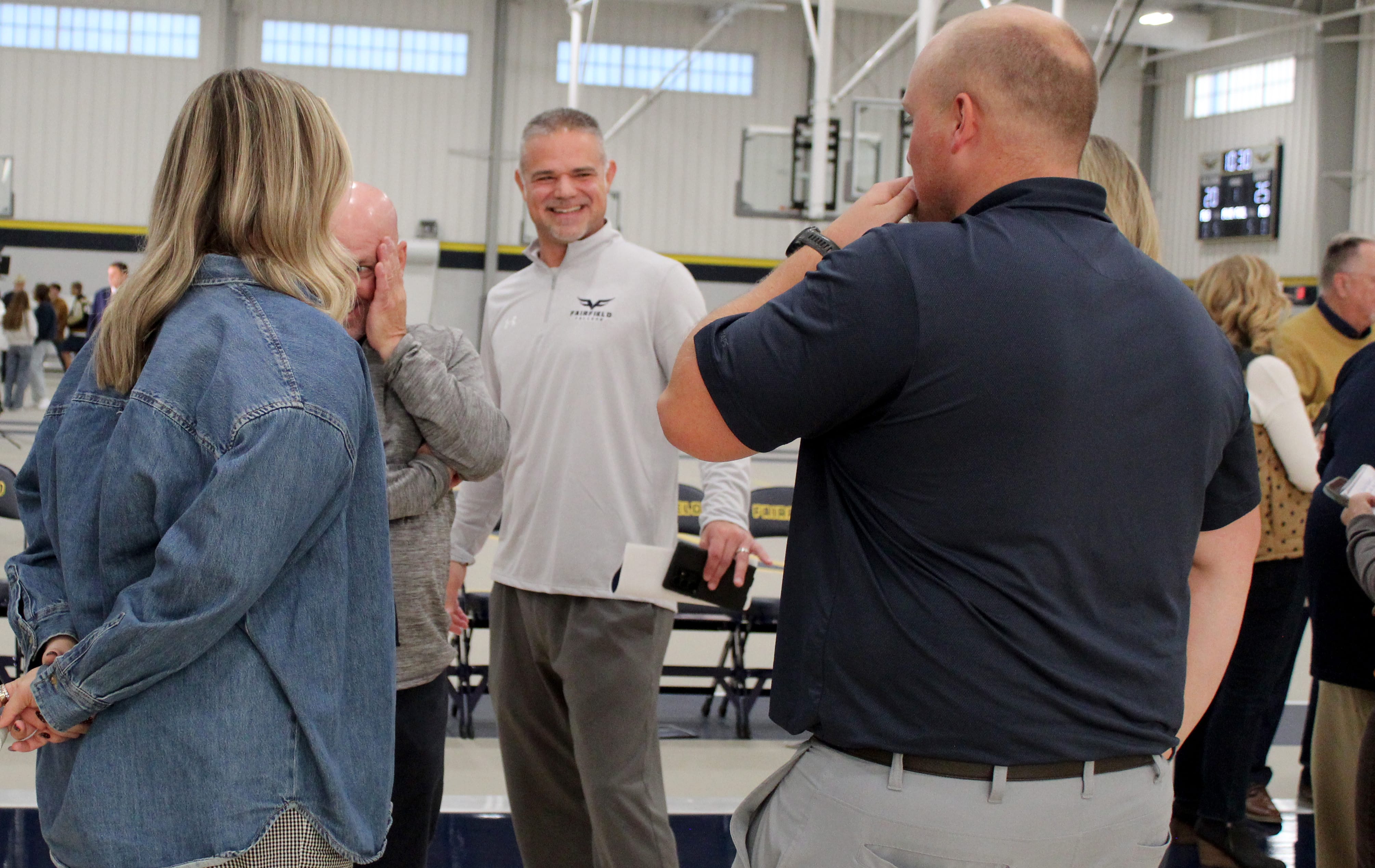 Attendants socializing